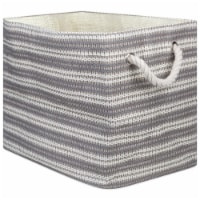 Design Imports CAMZ10101 Paper Bin - Basketweave Gray & White, 17 x 12 x 12 in.