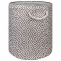 Design Imports CAMZ10127 Round Paper Bin - Geo Diamond Stone, Medium