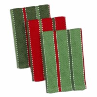 Design Imports CAMZ10204 Sprig Stripe Heavyweight Dishcloth Set - Set of 3