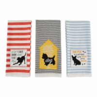 Design Imports CAMZ10667 Asst Dog House Embellished Dishtowel - Set of 3