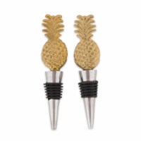 Design Imports CAMZ10673 Gold Pineapple Bottle Stopper - Set of 2