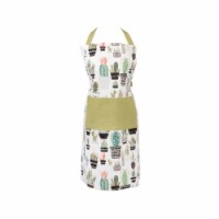 Design Imports CAMZ11100 Urban Oasis Cactus Print Chef Apron