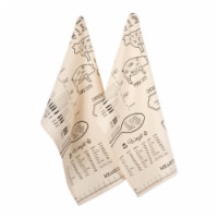 Design Imports CAMZ11110 Measure Up Print Dishtowel - Set of 2
