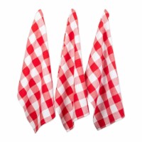 Design Imports CAMZ11236 Red & White Buffalo Check Dishtowel Set - Set of 3