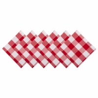 Design Imports CAMZ11239 Red & White Buffalo Check Napkin - Set of 6