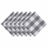 Design Imports CAMZ11453 Grey & White Buffalo Check Napkin - Set of 6