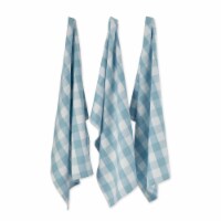 Design Imports CAMZ11575 Light Blue Buffalo Check Dishtowel - Set of 3