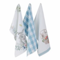 Design Imports CAMZ11577 Floral Bunnies Printed Dishtowel - Set of 3