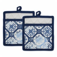 Design Imports CAMZ11601 Lisbon Print Potholder - Set of 2