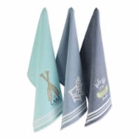 Design Imports CAMZ11626 Lakeside Embellished Dishtowel - Set of 3