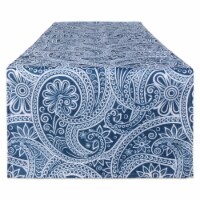 Design Imports CAMZ11647 14 x 72 in. Blue Paisley Print Outdoor Table Runner