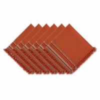 Design Imports CAMZ11659 Sedona Sunset Hacienda Stripe Fringed Napkin - Set of 6