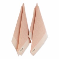 Design Imports CAMZ11675 Pink Quartz Washed Waffle Dishtowel - Set of 2