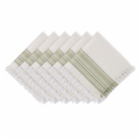 Design Imports CAMZ11688 Thyme Striped Fringed Napkin - Set of 6