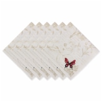 Design Imports CAMZ11731 Botanical Butterfly Embroidered Napkin - Set of 6