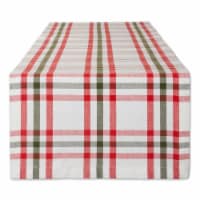 Dii Kitchen & Tabletop Jolly Tree Collection Table Runner, Nutcracker Plaid, 14X108"
