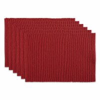 DII Barn Red Ribbed Placemat Set/6