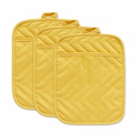 DII Yellow Quilted Potholder Set/3