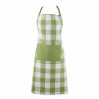DII Antique Green Buffalo Check Chef Apron