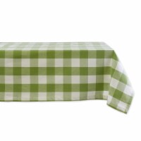 Design Imports CAMZ12407 52 x 52 in. Antique Green Buffalo Check Tablecloth