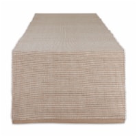 Dii Stone & White 2-Tone Ribbed Table Runner