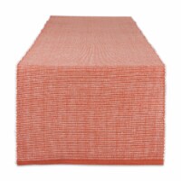 Dii Vintage Red & White 2-Tone Ribbed Table Runner