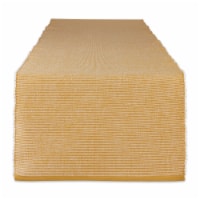 Dii Honey Gold & White 2-Tone Ribbed Table Runner