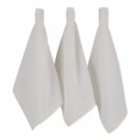 Design Imports CAMZ12441 White Recycled Cotton Waffle Dishtowel Set - Set of 6