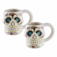 Design Imports CAMZ12673 Sugar Skull Ceramic Mug - Set of 2
