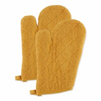 Honey Gold Terry Oven Mitt Set/2