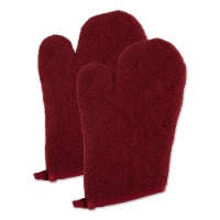 Wine Terry Oven Mitt Set/2