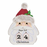 DII Santa Head Days Til Christmas Hanging Calendar Sign With Date Tiles