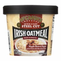 McCann's Quick & Easy Kosher Steel Cut Irish Oatmeal Maple Brown Sugar Instant Oatmeal
