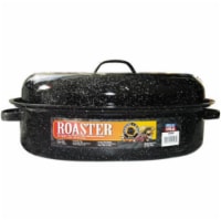 Granite Ware 0508-2 15 in. Black Covered Oval Roaster- Pack Of 2
