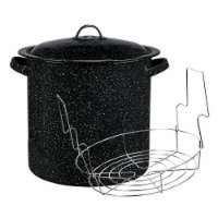 Granite-Ware® Covered Canner with Jar Rack - Black