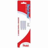 Pentel Twist-Erase III Mechanical Pencil Eraser Refills, 3/Pkg.