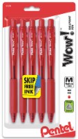 Pentel Wow! Medium Point Ball Point Pens - Red Perspective: Main