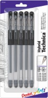 Pentel Arts Hybrid Technica Assorted Ballpoint Pens - Black Perspective: Main