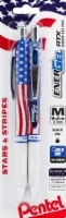 Pentel EnerGel RTX Stars & Stripes Liquid Gel Pens - Black