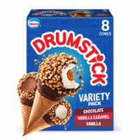 Drumstick® Chocolate Vanilla Caramel Vanilla Variety Frozen Dairy Dessert Cones