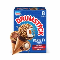 Drumstick® Chocolate Vanilla Caramel Vanilla Variety Ice Cream Cones