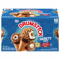 Drumstick® Vanilla Vanilla Fudge Vanilla Caramel Variety Ice Cream Cones