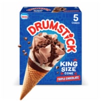 Drumstick Triple Chocolate Frozen Dairy Dessert Cones King Size Perspective: Main