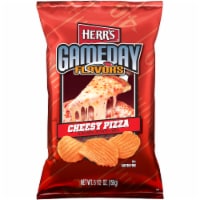 Herr's Gameday Cheesy Pizza Ripple Potato Chips Perspective: Main