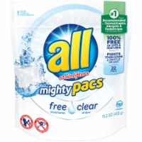 All Free Clear with Stainlifters Mighty Pacs Laundry Detergent Pods Perspective: Main