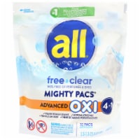 All® Free Clear Oxi 4-In-1 MightyPacs Laundry Detergent Pacs
