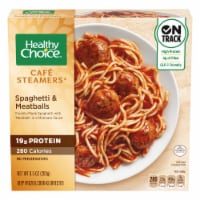 Healthy Choice Café Steamers Spaghetti & Meatballs Frozen Meal Perspective: Main