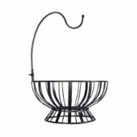 Design Imports Z01363 Small Rustic Bronze Chicken Wire Black & White Ticking Stripe Liner - S