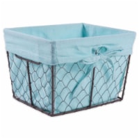 Design Imports Z01538 Assorted Rustic Bronze Chicken Wire Aqua Liner Basket - Set of 3