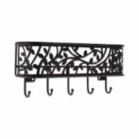 Design Imports Z01650 Wall Mount Mail & Key Organizer, Black
